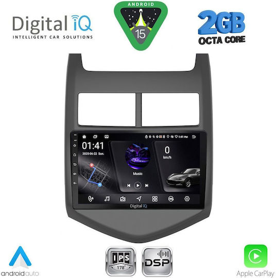 Digital IQ Ηχοσύστημα Αυτοκινήτου για Chevrolet Aveo 2011-2014 (Bluetooth/USB/WiFi/GPS/Apple-Carplay/Android-Auto) με Οθόνη Αφής 9"