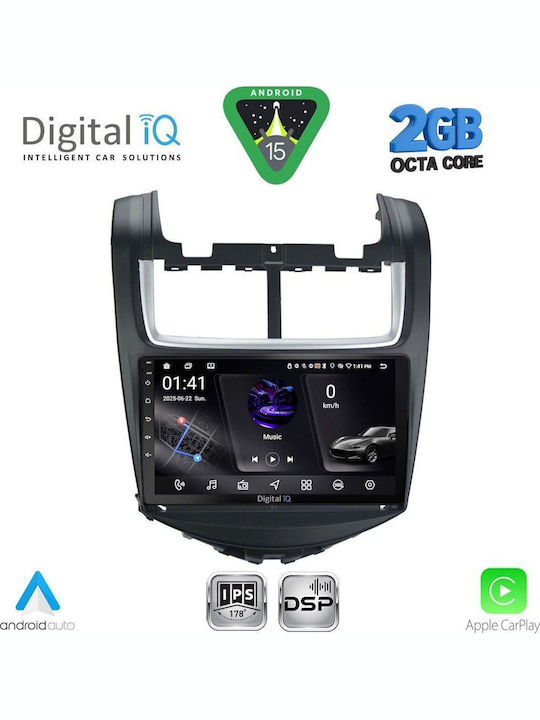 Digital IQ Car Audio System for Chevrolet Aveo 2014-2017 (Bluetooth/USB/WiFi/GPS/Apple-Carplay/Android-Auto) with Touch Screen 9"