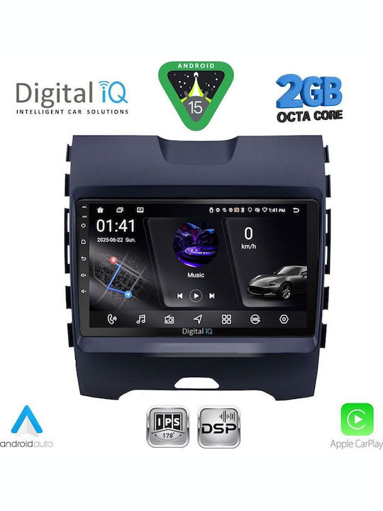 Digital IQ Car Audio System for Ford Edge 2015-2023 (Bluetooth/USB/WiFi/GPS/Apple-Carplay/Android-Auto) with Touch Screen 9"