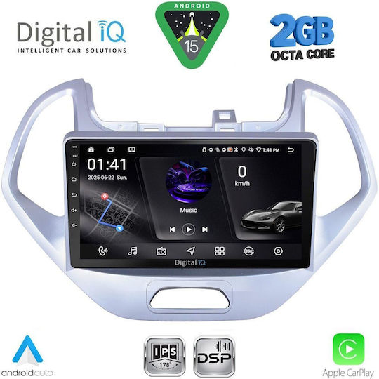 Digital IQ Car Audio System for Ford Ka 2017 (Bluetooth/USB/WiFi/GPS/Apple-Carplay/Android-Auto) with Touch Screen 9"
