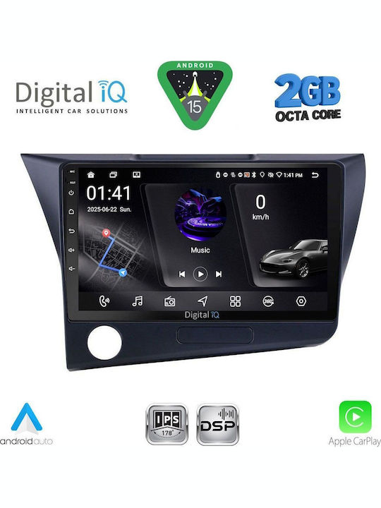 Digital IQ Car Audio System for Honda CR-Z 2010-2016 (Bluetooth/USB/WiFi/GPS/Apple-Carplay/Android-Auto) with Touch Screen 9"