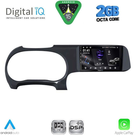 Digital IQ Car Audio System for Hyundai i10 2020 (Bluetooth/USB/WiFi/GPS/Apple-Carplay/Android-Auto) with Touch Screen 9"