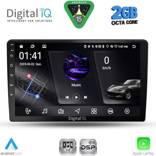 Digital IQ Car Audio System for Kia Ceed 2009-2012 (Bluetooth/USB/WiFi/GPS/Apple-Carplay/Android-Auto) with Touch Screen 9"