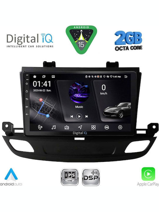 Digital IQ Car Audio System for Opel Insignia 2018 (Bluetooth/USB/WiFi/GPS/Apple-Carplay/Android-Auto) with Touch Screen 9"