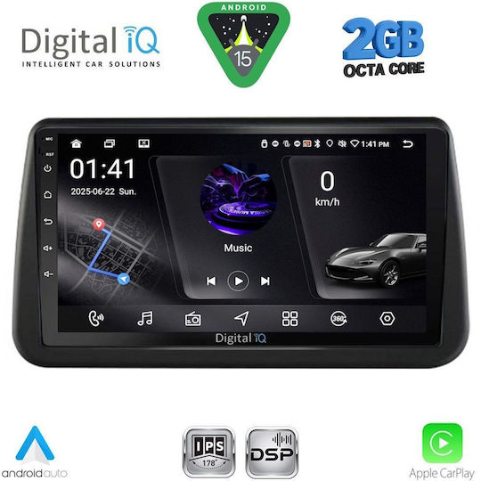Digital IQ Car Audio System for Opel Meriva 2010-2017 (Bluetooth/USB/WiFi/GPS/Apple-Carplay/Android-Auto) with Touch Screen 9"