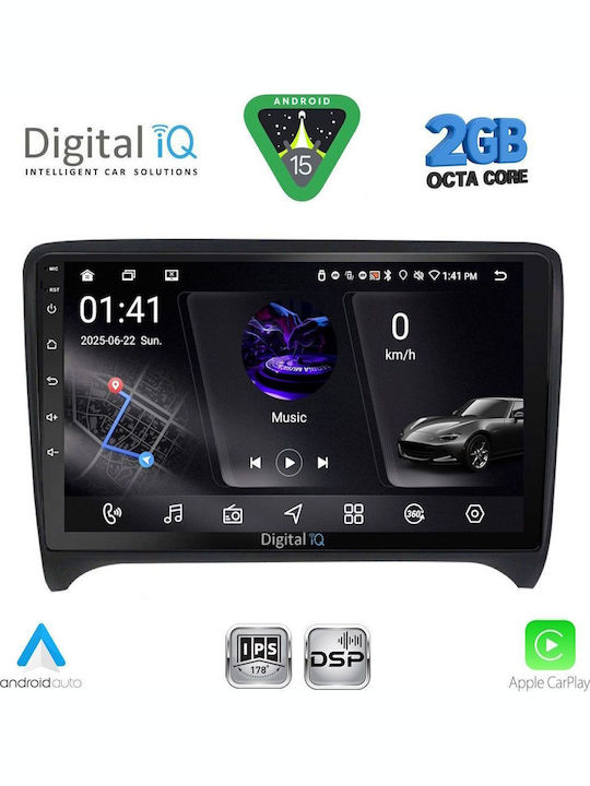 Digital IQ Auto-Audiosystem für Audi E-Commerce-Website 2007-2015 (Bluetooth/USB/WiFi/GPS/Apple-Carplay/Android-Auto) mit Touchscreen 9"