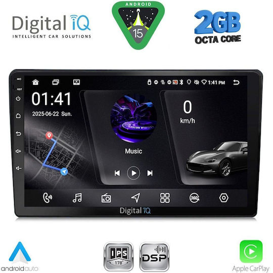 Digital IQ Ηχοσύστημα Αυτοκινήτου για Mazda 2 2002-2007 (Bluetooth/USB/WiFi/GPS/Apple-Carplay/Android-Auto) με Οθόνη Αφής 9"
