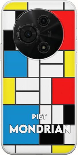 Piet Mondrian Tcl 605 Гъвкава TPU Прозрачна Силиконова Калъфка