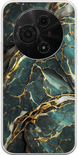 Спукан Мрамор Златисто Зеленосин TCL 60 SE Гъвкава TPU Прозрачна Силиконова