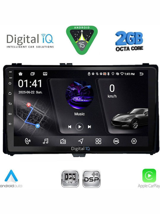 Digital IQ Car Audio System for Toyota Auris / Aygo X / Corolla 2017-2019 (Bluetooth/USB/WiFi/GPS/Apple-Carplay/Android-Auto) with Touch Screen 9"