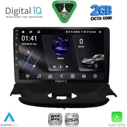Digital IQ Car Audio System for Peugeot 206 1998-2006 (Bluetooth/USB/WiFi/GPS/Apple-Carplay/Android-Auto) with Touch Screen 9"