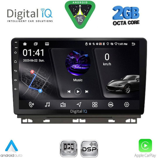 Digital IQ Ηχοσύστημα Αυτοκινήτου για Renault Clio / Captur 2019 (Bluetooth/USB/WiFi/GPS/Apple-Carplay/Android-Auto) με Οθόνη Αφής 9"
