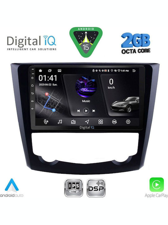 Digital IQ Car Audio System for Renault Kadjar 2015-2022 (Bluetooth/USB/WiFi/GPS/Apple-Carplay/Android-Auto) with Touch Screen 9"