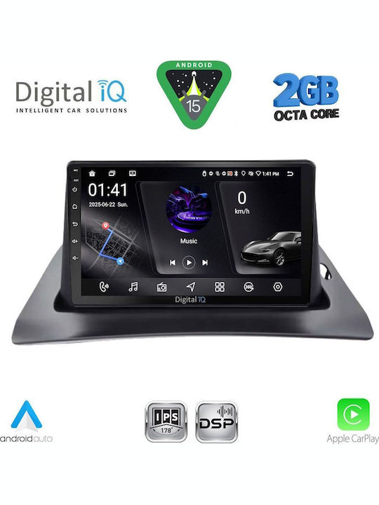Digital IQ Car Audio System for Renault Kangoo 2010-2021 (Bluetooth/USB/WiFi/GPS/Apple-Carplay/Android-Auto) with Touch Screen 9"