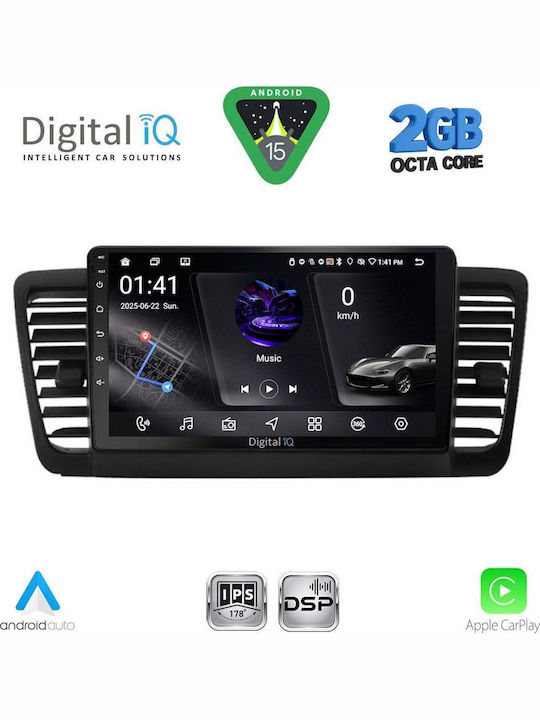 Digital IQ Car Audio System for Subaru Legacy / Outback 2002-2008 (Bluetooth/USB/WiFi/GPS/Apple-Carplay/Android-Auto) with Touch Screen 9"