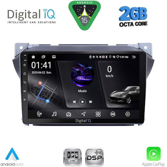 Digital IQ Ηχοσύστημα Αυτοκινήτου για Suzuki Alto Nissan Pixo 2009-2015 (Bluetooth/USB/AUX/WiFi/GPS/Apple-Carplay/Android-Auto) με Οθόνη Αφής 9"