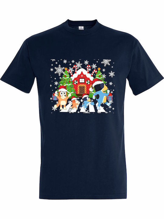 kirikoko Kids' T-shirt French Navy Bluey Family...