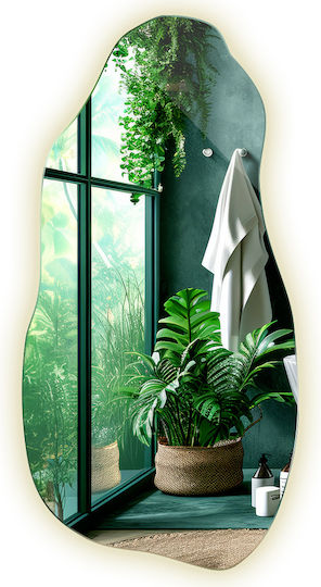 Tulup Asymmetric Wall Mirror with LED Lighting 80x40cm