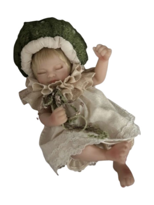 Christmas Decorative Doll Vinyl Green Hat 25cm
