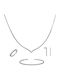Set mit Halskette , Ohrringe & Ring aus Silber mit Steinen