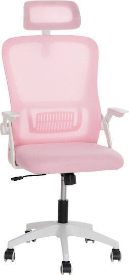 HomeMarkt Blazer Office Chair with Adjustable Arms Pink