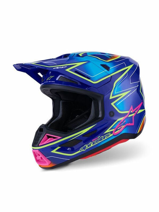 Alpinestars S-M7 Cast Blue Gloss Κράνος Μηχανής...