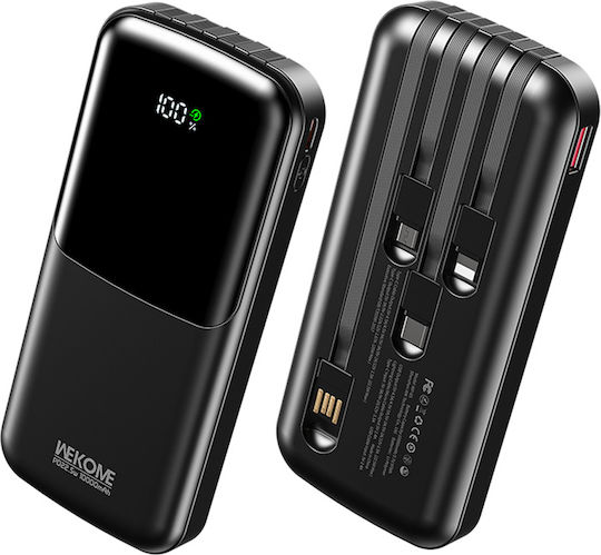 WK WP-65 Power Bank 10000mAh 22.5W Power Delivery / Quick Charge Μαύρο