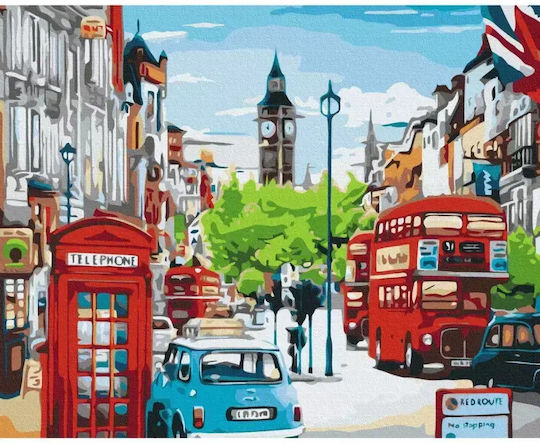 Brushme Рисуване По Номера 40x50 См London Rush Hour