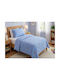 MayHome Sheet Set Double from Cotton & Polyester Light Blue 200x240cm