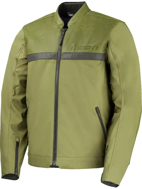 Icon Midhawk Winter Men's Motorcycle Jacket Bla...
