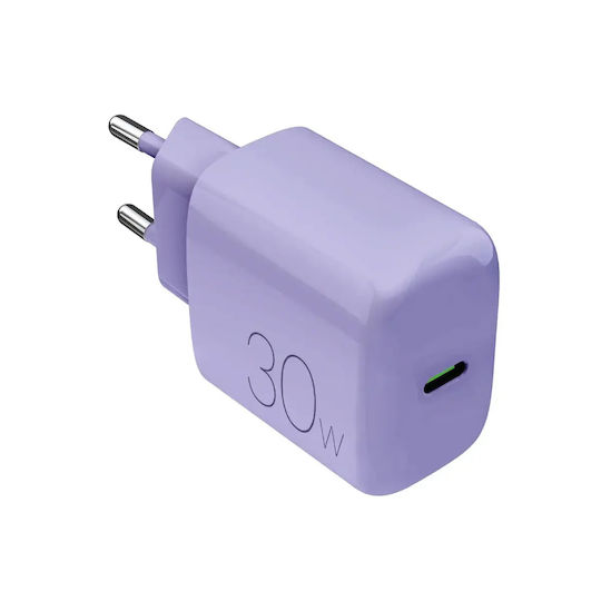 Puro Зарядно без кабел с USB-C порт 30W Лилав (Prolite)