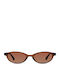 Meller Binti Unisex Sunglasses with Brown Horn-Rimmed Frame and Brown Lens