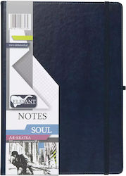 Elefant Quadrat A4 Blau