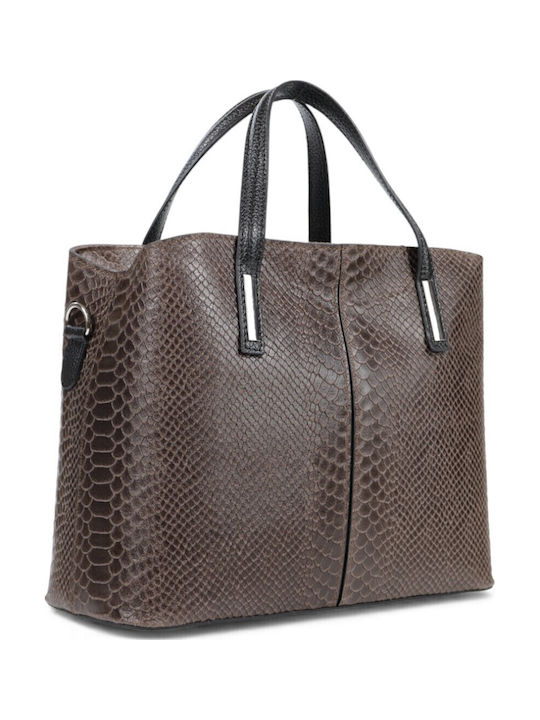 Passaggio Leather Кожена Дамска Чанта Тоут Ръчн...