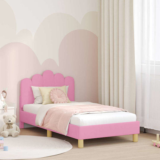 Kinderbett Einzeln Rosa für Matratze 80x160cm