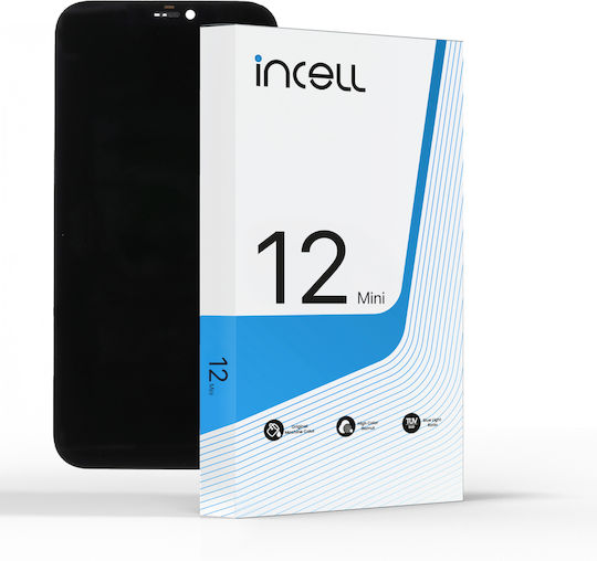 Incell O ecran cu Mecanism Tactil și Cadru pentru iPhone 12 Mini (Negru)