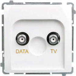 Kontakt-Simon TV-Antennensteckdose Grundlegend Weiß Bmad1.01/11