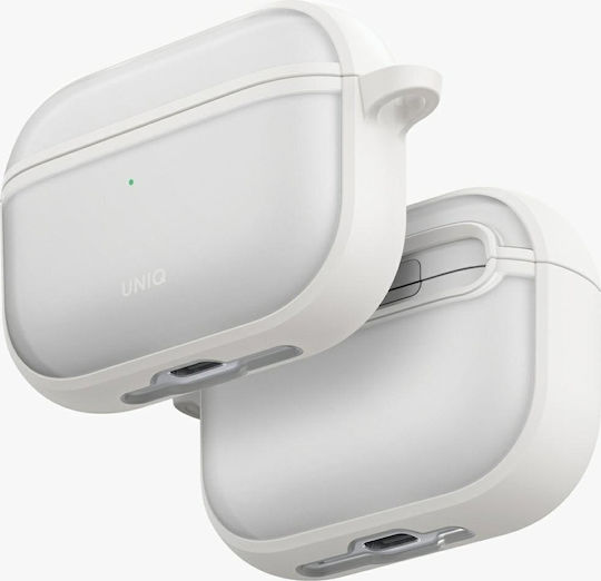 Uniq Case Silicone / Plastic with Hook in White color for Apple AirPods Pro