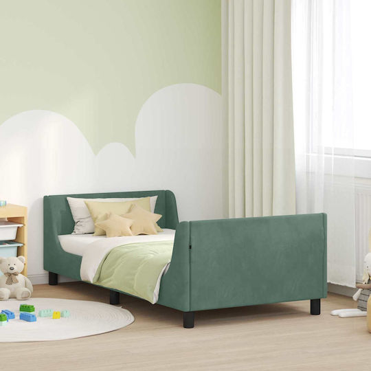 Kids Bed Single Light Blue for Mattress 90x200cm