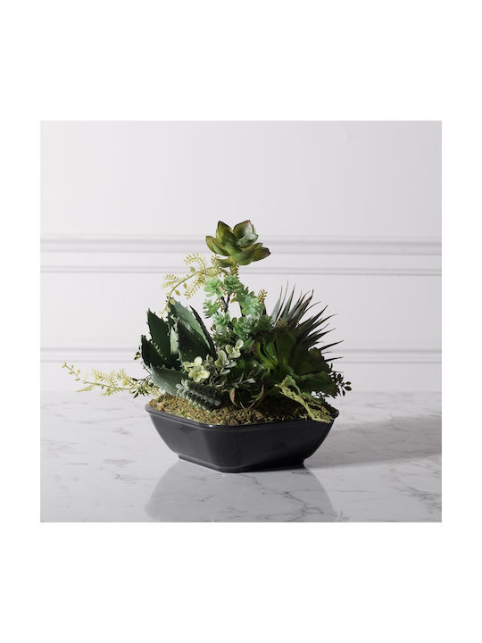 Supergreens Compoziție Plantă Suculentă Artificială Verde 19 Cm