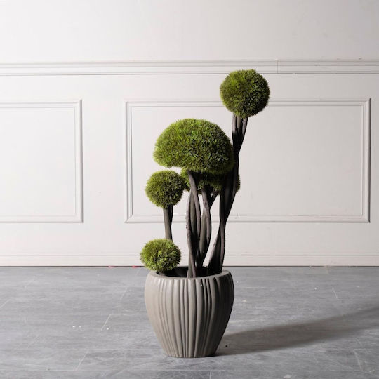 Supergreens UV Artificial Bonsai Tree Moss Mushroom Fivefold Green 90 cm