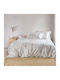 Rythmos Palm Σετ Σεντόνια Μονά με Λάστιχο 105x260+25εκ. Ecru-beige (3τμχ)