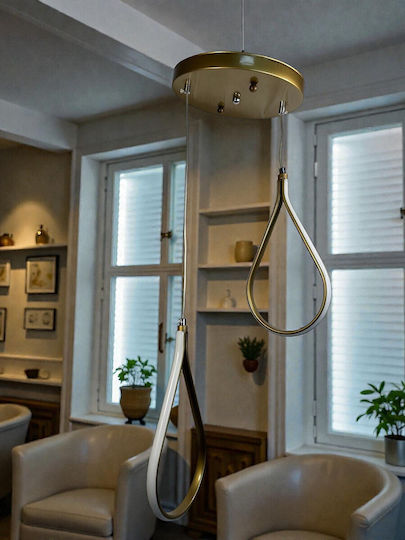 Epiplo-Fos Pendant Light Gold 25x25x80cm