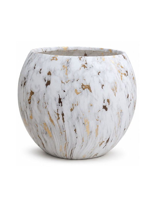 Supergreens Topf Keramik Μαύρο-λευκό Marble 42x42x39.5cm.