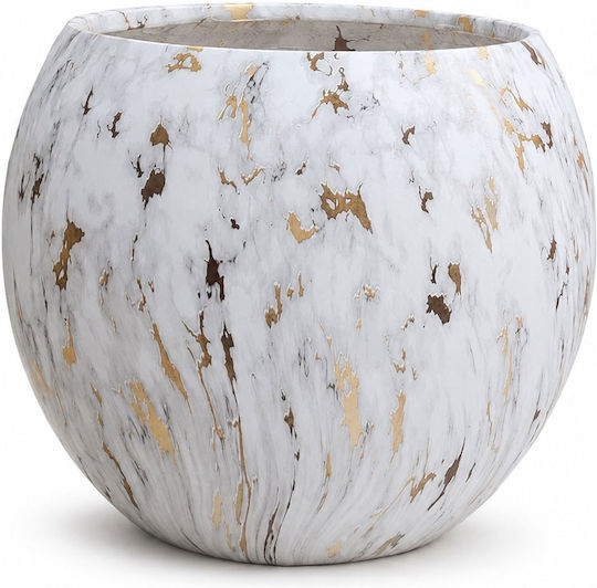 Supergreens Topf Keramik Μαύρο-λευκό Marble 42x42x39.5cm.