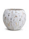 Supergreens Pot Ceramic Black-white Marble 29x29x28cm.