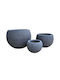 Supergreens Ghiveci Ceramică Γκρι Stone 24x24x20cm.
