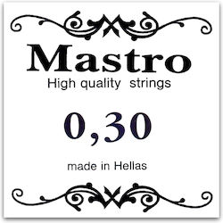 Mastro Платинирана 030 Единична Струна Никелова Рана 30" Край На Цикъла Mastro Платинирана 030 Единична Струна Никелова Рана 30" Край На Цикъла