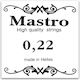 Mastro Single Nickel Wound String for Bouzouki Plated 22" Loop End