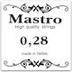 Mastro Single Nickel Wound String for Bouzouki Plated 28" Loop End